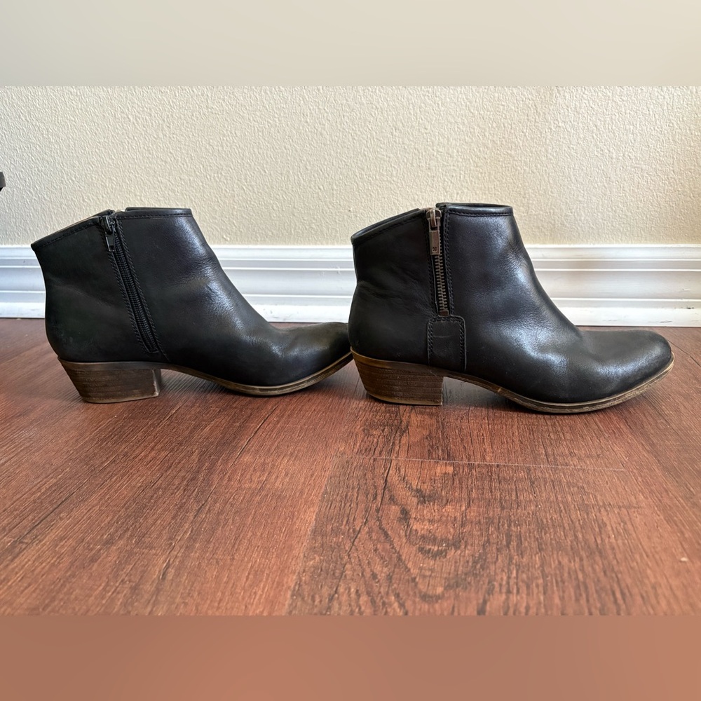 Lucky Brand Black Leather Ankle Boots Size 9 Women’s Zip Booties
